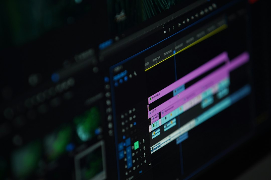 Software de edición de vídeo aberto nunha pantalla