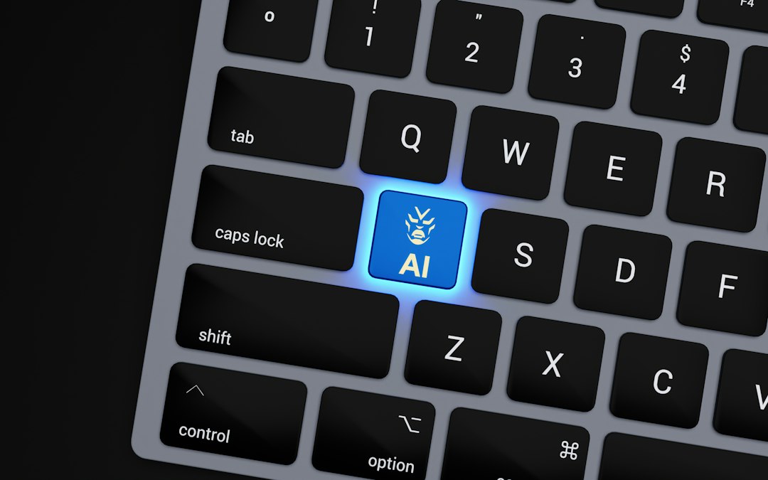 Teclado cunha tecla de intelixencia artificial